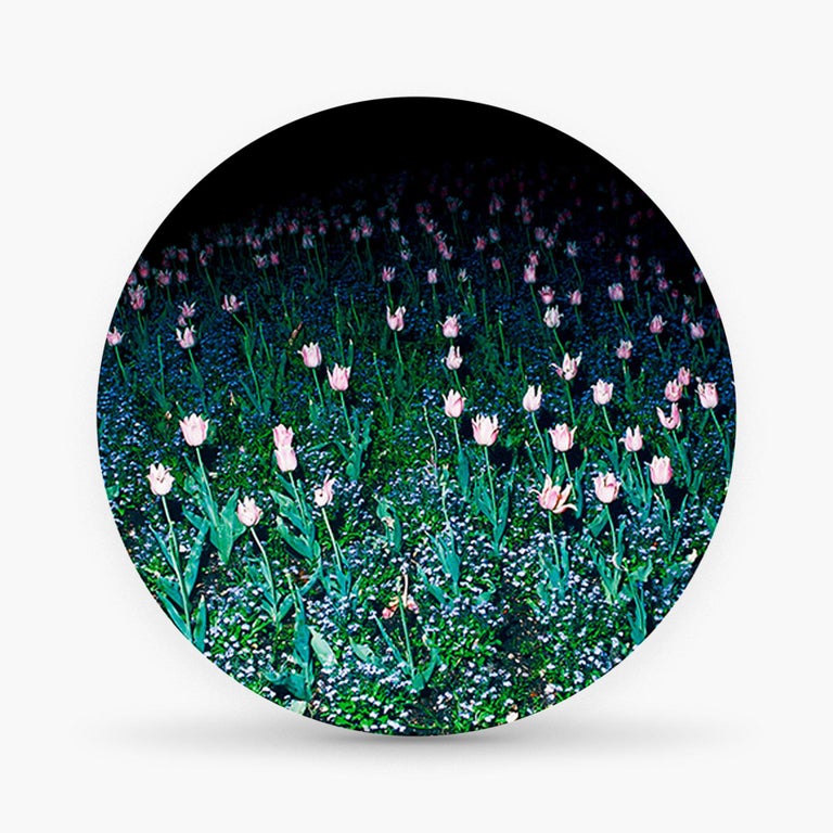 Charles Petit is an urban poet photographer. Here a square flashed at night Rue de Paradis in the years 70. An electric way to see the garden at night.

Porcelain of Limoges extra fine.
Colors serigraphy.
Diameter: 16 cm 
Height: 1.4 cm
Weight: