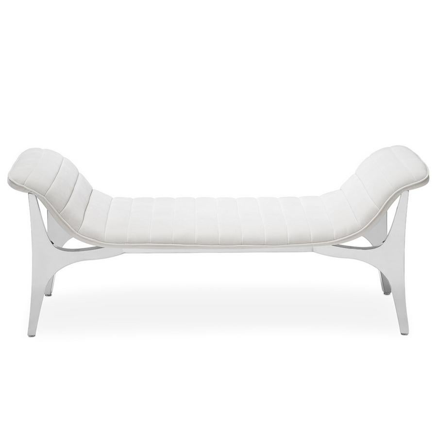 Contemporary Break Bench with Chromed Base