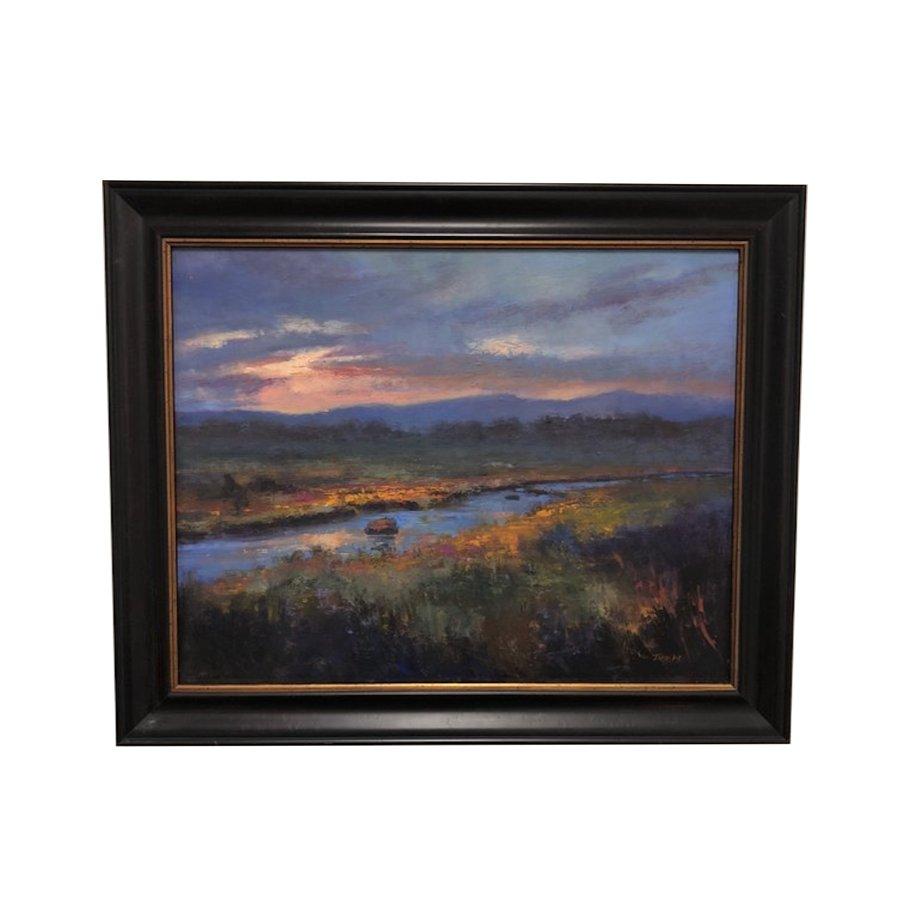 "Break of Day" Scenery Oil Painting by Artist Susan Jarecky For Sale