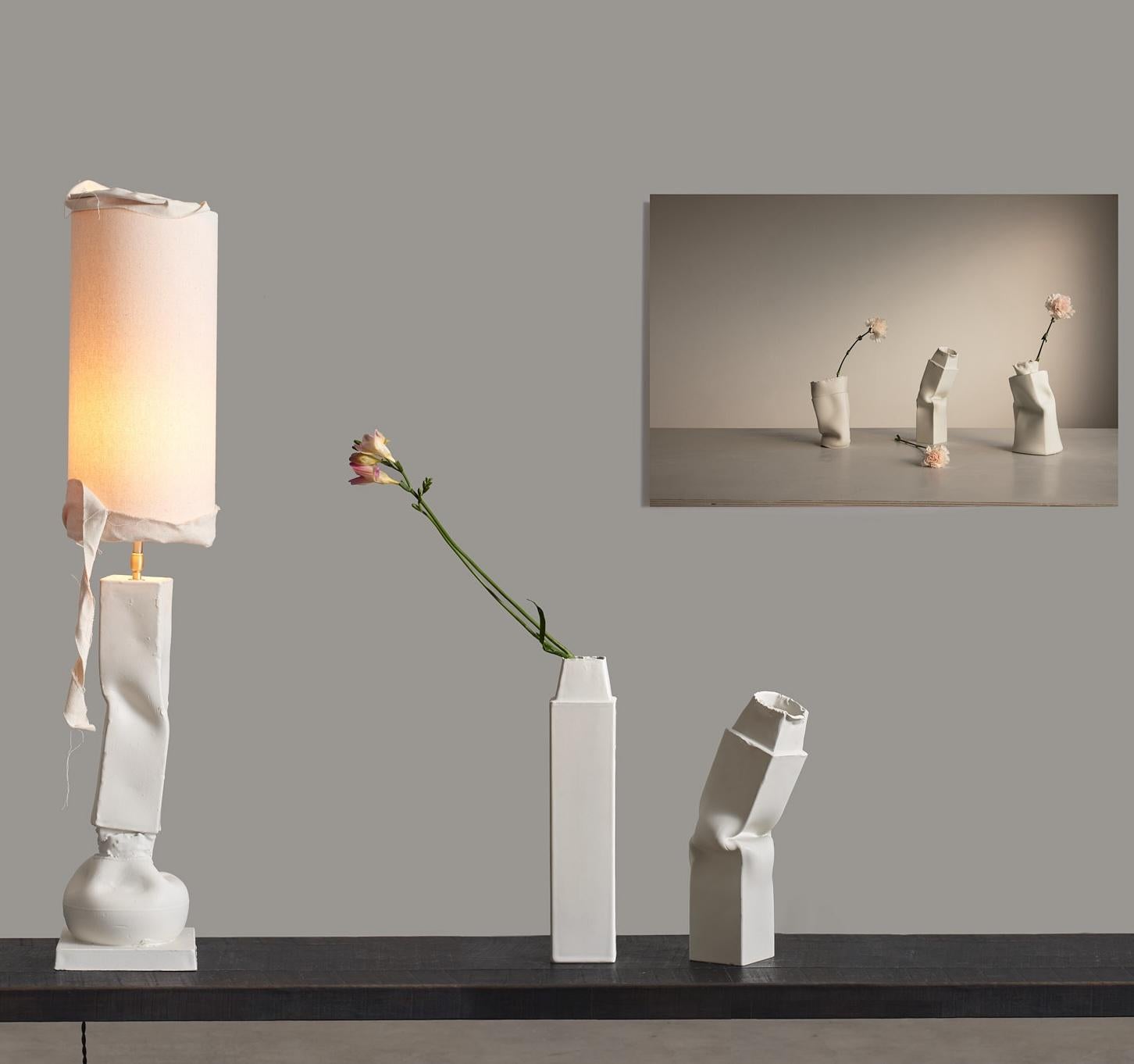 Modern Break the Mold: Nove+Crespano ceramic lamp by Jenna Basso Pietrobon For Sale