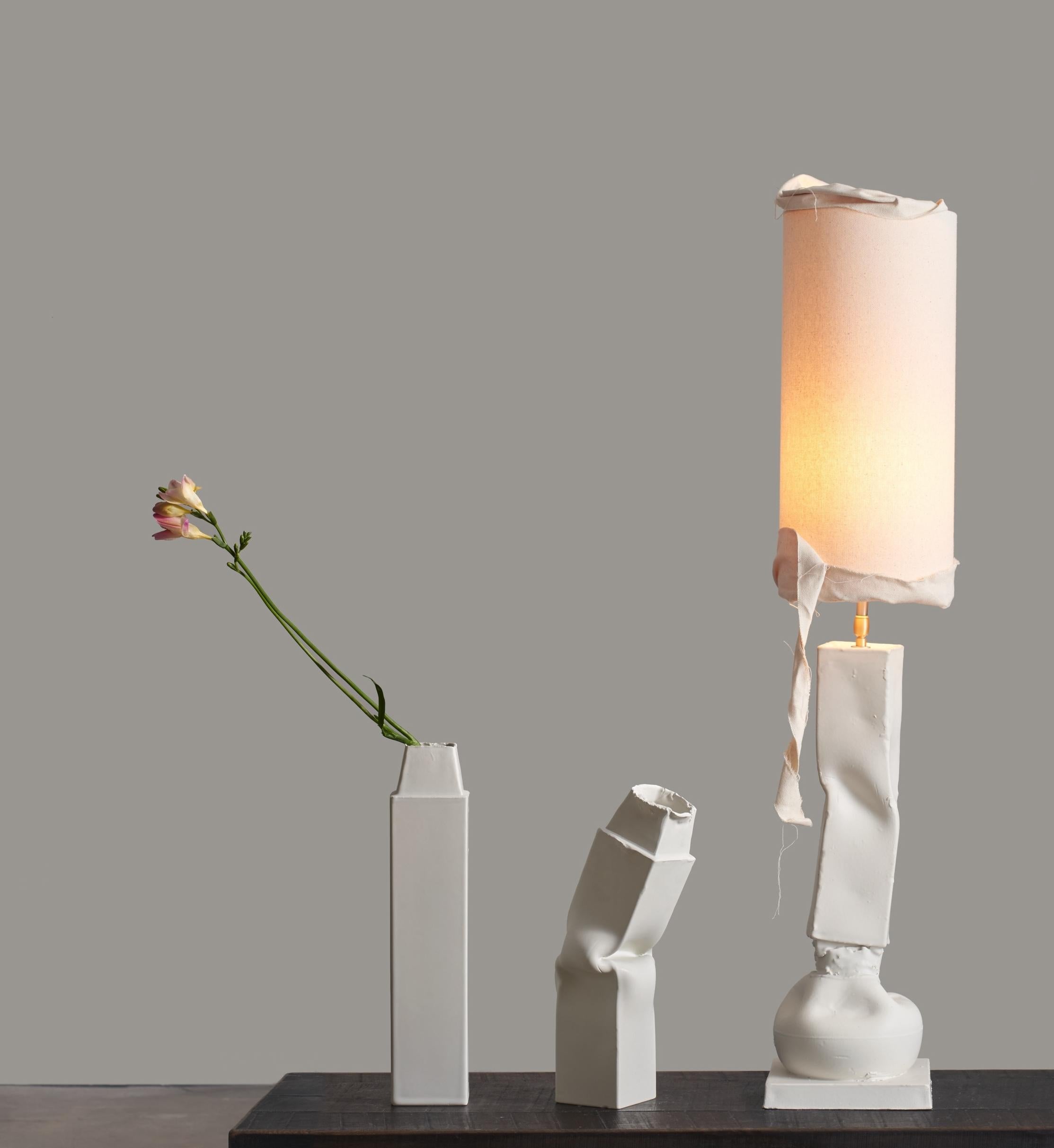Italian Break the Mold: Nove+Crespano ceramic lamp by Jenna Basso Pietrobon For Sale