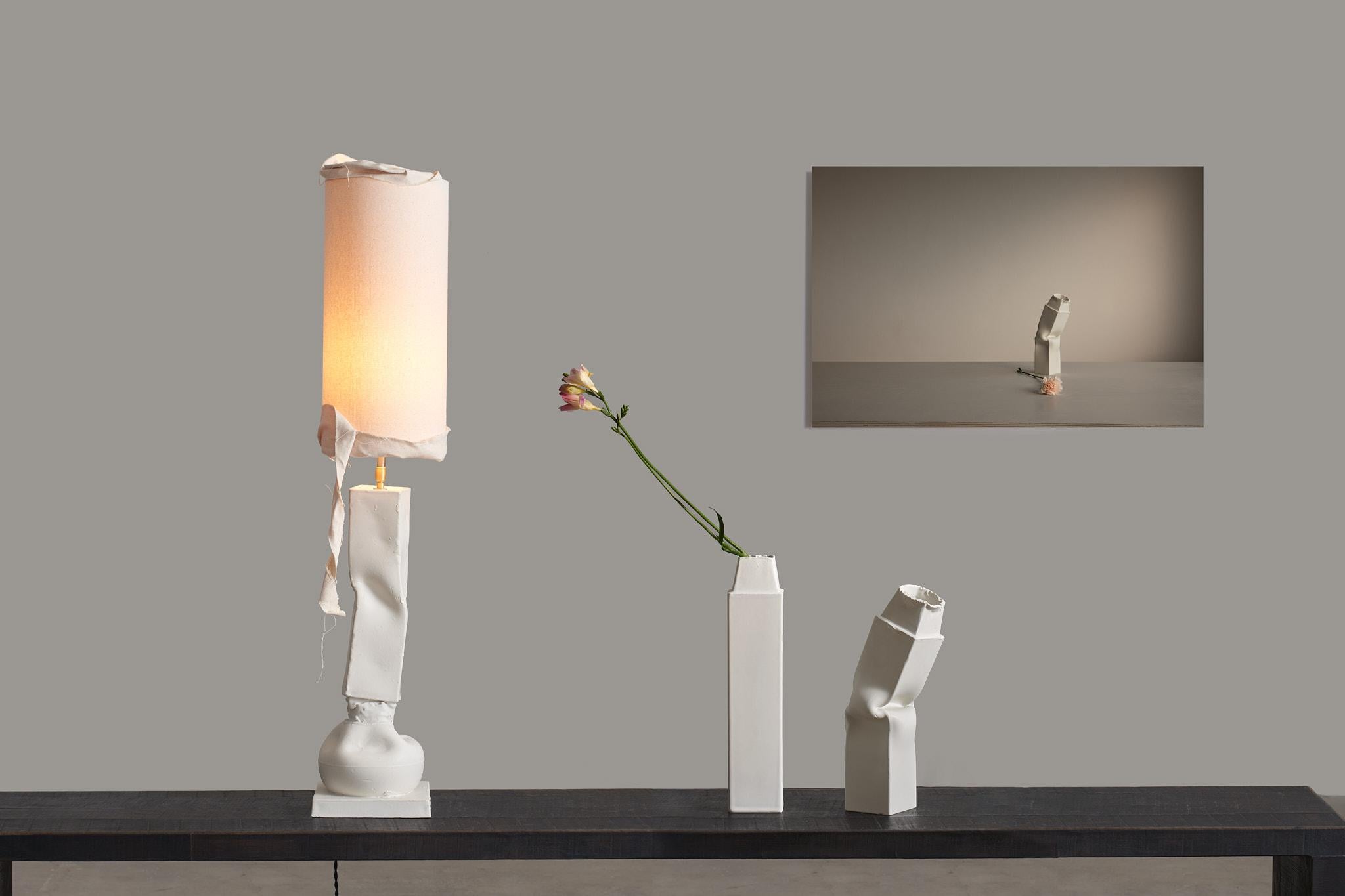 Organic Modern Break the Mold: Nove+Crespano ceramic lamp set by Jenna Basso Pietrobon For Sale