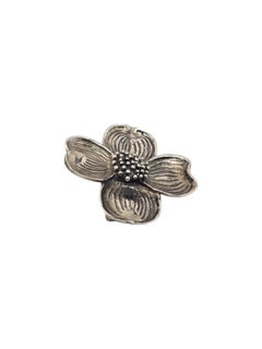 Breakell Sterling Silver Dogwood  Leaf Flower Brooch Pin #19523