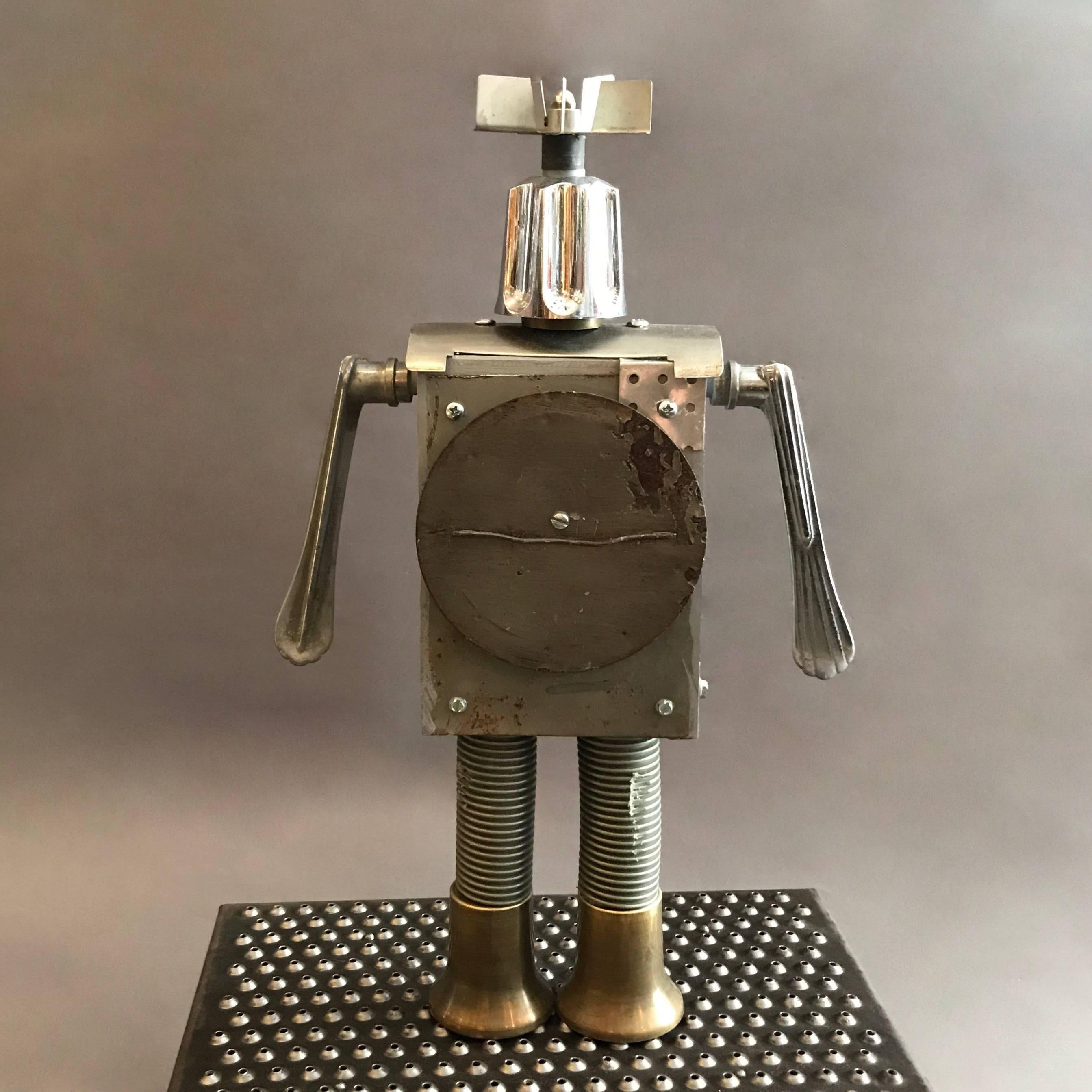 Machine Age Breaker Robot Sculpture By Bennett Robot Works