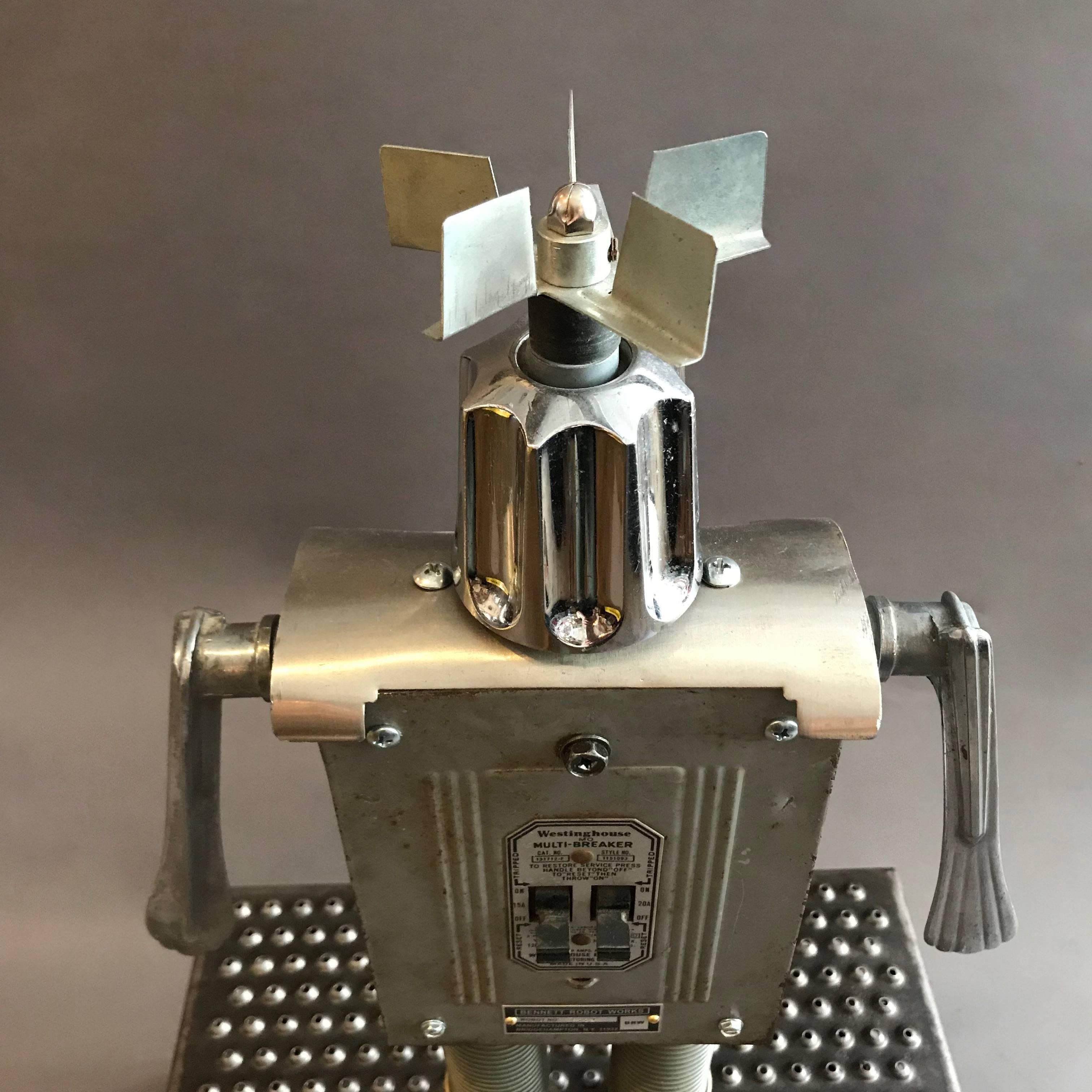 Hand-Crafted Breaker Robot Sculpture By Bennett Robot Works