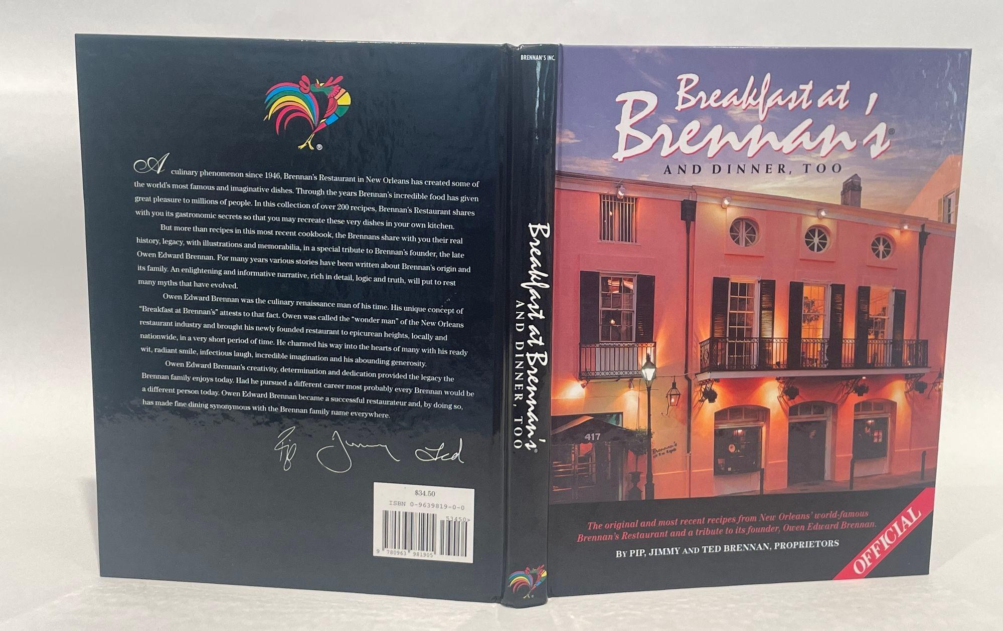 Colazione da Brennan's e cena anche da Pip Jimmy e Ted Brennan Cookbook In condizioni buone in vendita a North Hollywood, CA