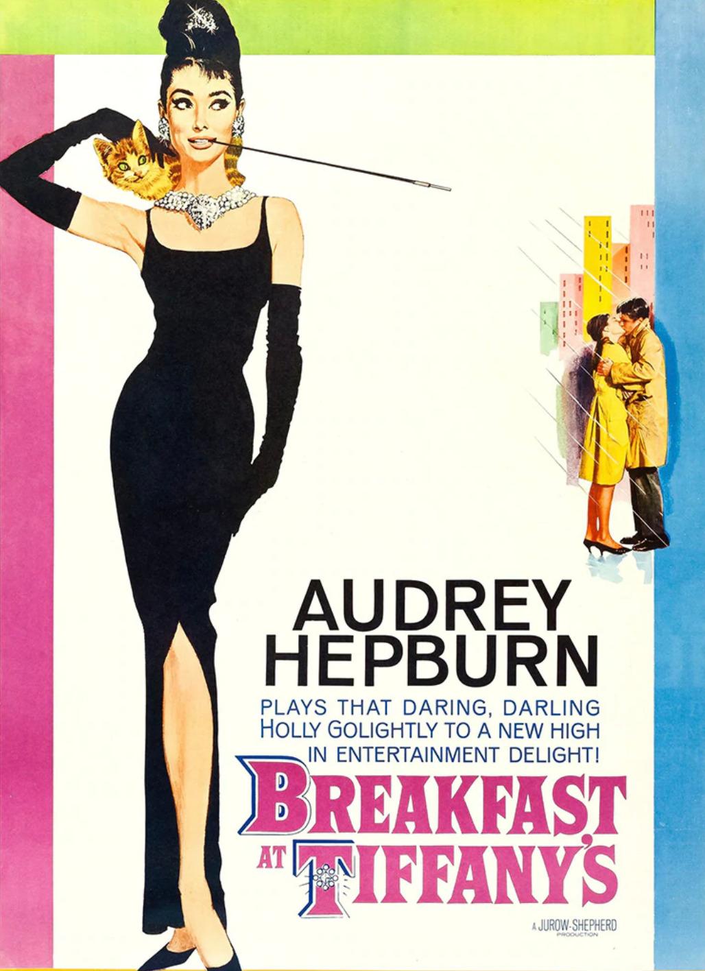 Breakfast At Tiffany’s (1961) original US 40 x 60. To my knowledge there are less than a handful of known copies in the world to have survived. Audrey Hepburn is the most collectable female star, and TIFFANY’S is her most asked about title. This