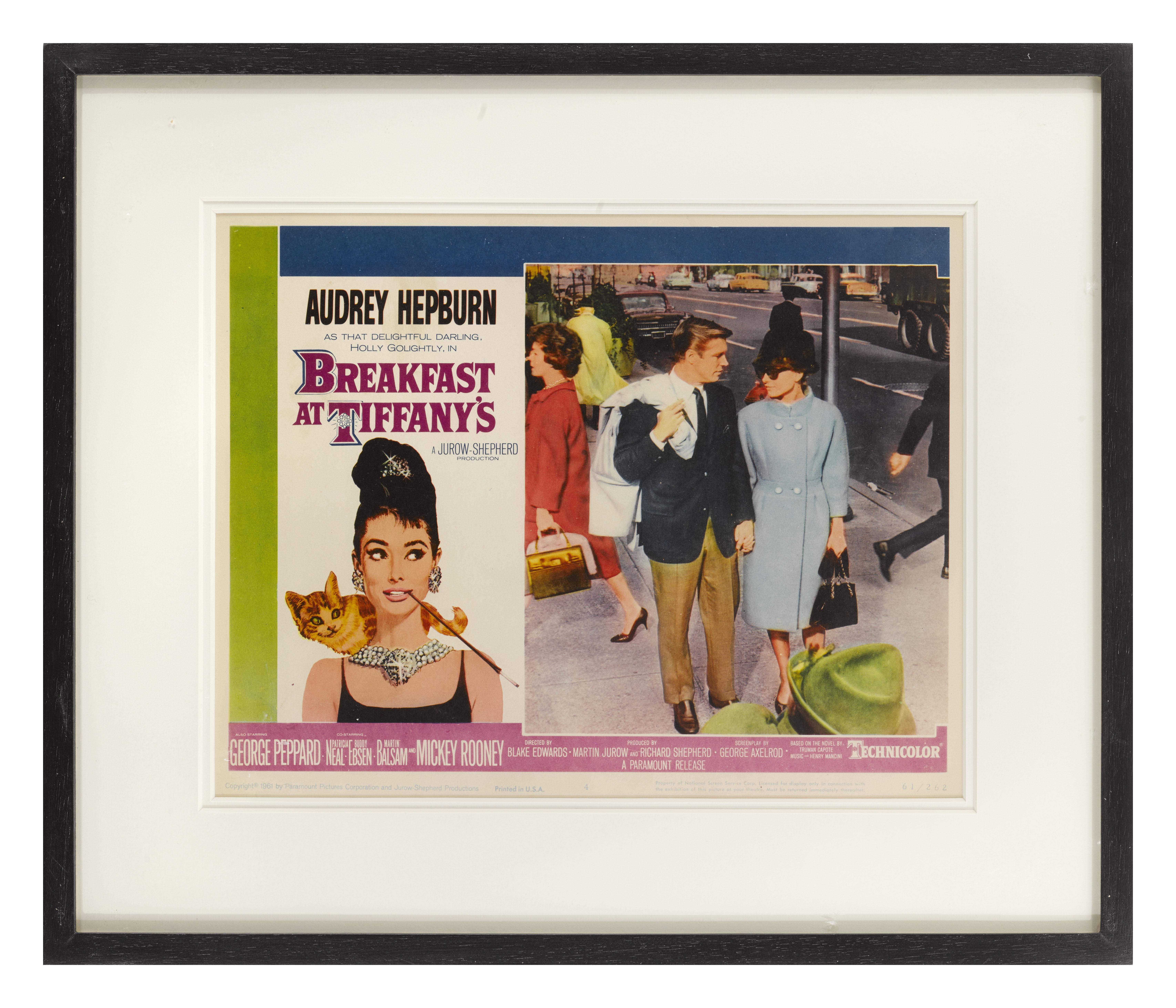 Original US Lobby card number 4 designed for the legendary 1961 Audrey Hepburn Comedy, Romance.
This film was directed by Blake Edwards, and stars Audrey Hepburn and George Peppard. This is undoubtedly Hepburn's most famous and iconic role.
This