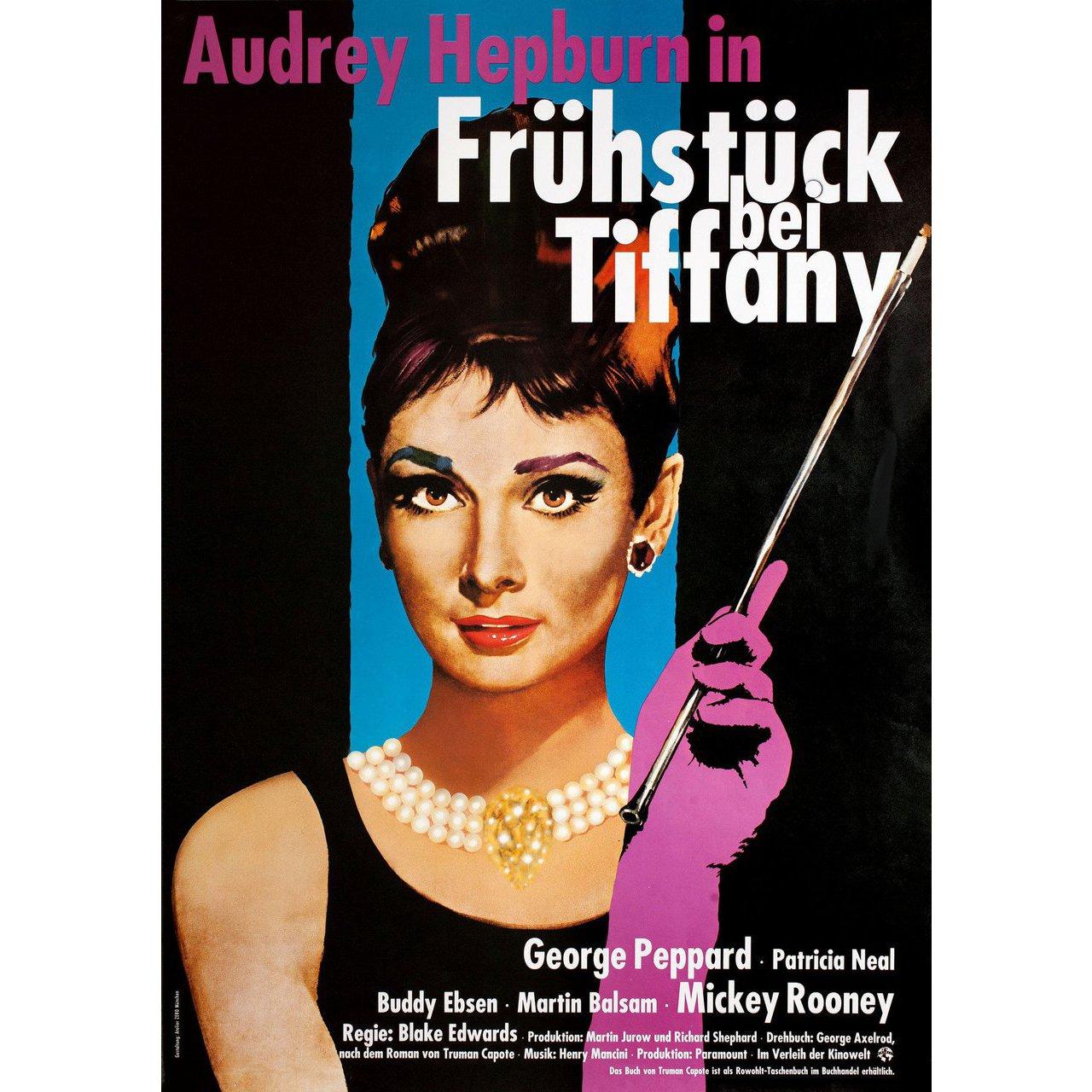 Breakfast at Tiffany's R1980s German A1 Film Poster In Good Condition In New York, NY