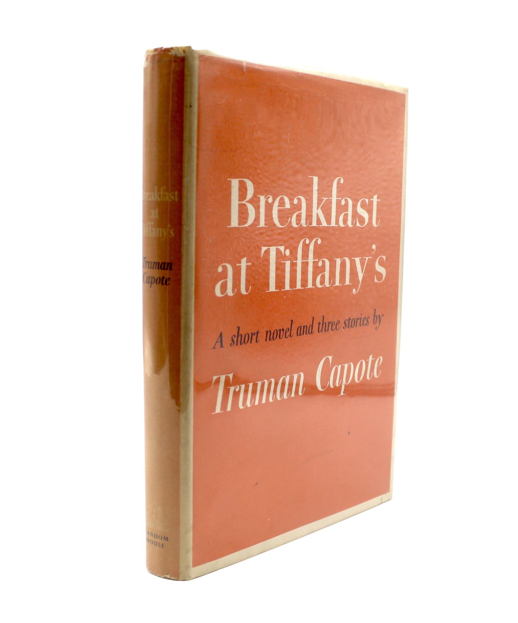 Capote, Truman. Breakfast at Tiffany's: A short novel and three stories. New York: Random House, 1958. First edition, first issue printing. Signed by Truman Capote. In the original publisher’s orange first issue dust jacket and yellow cloth binding.
