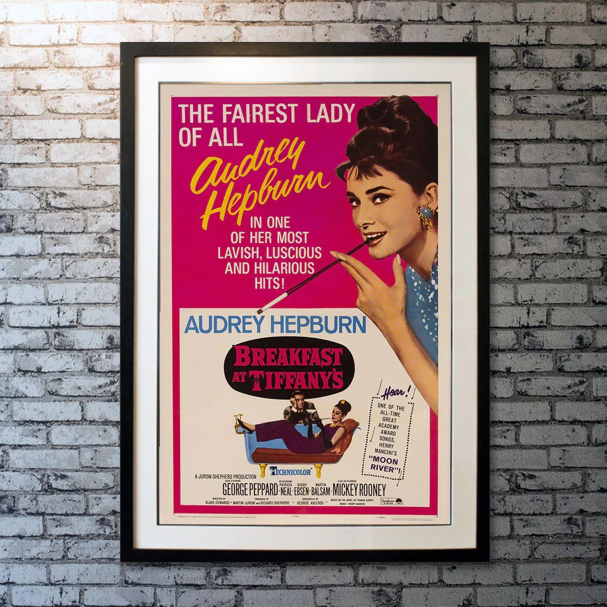 Breakfast At Tiffany's, Unframed Poster, 1965R

Original US One Sheet (27 X 41 Inches). Classic 1961 film, re-released to capitalise on Audrey Hepburn's success in 
