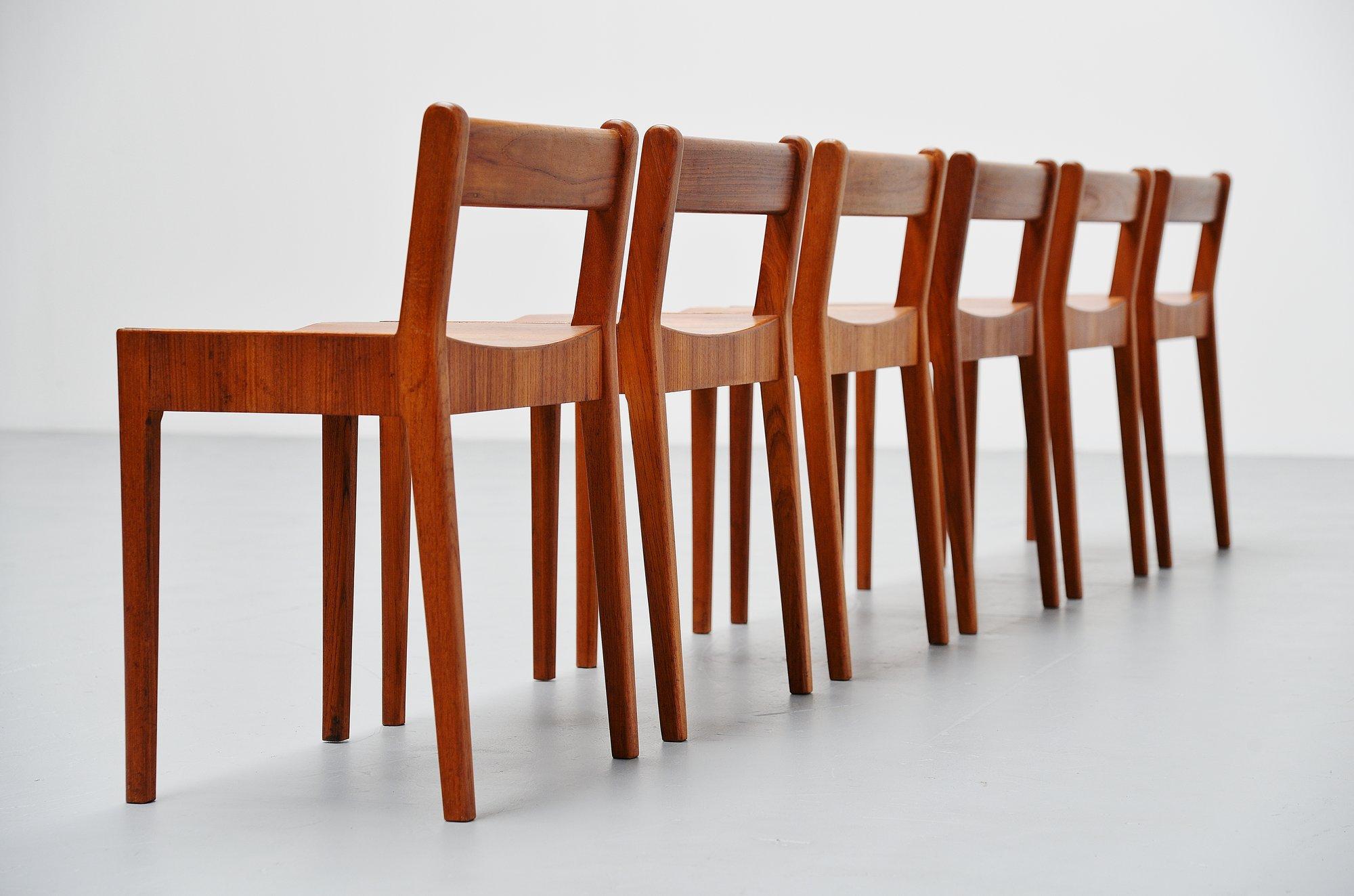 Woodwork Breakfast Chairs by Plyfa, Denmark, 1960