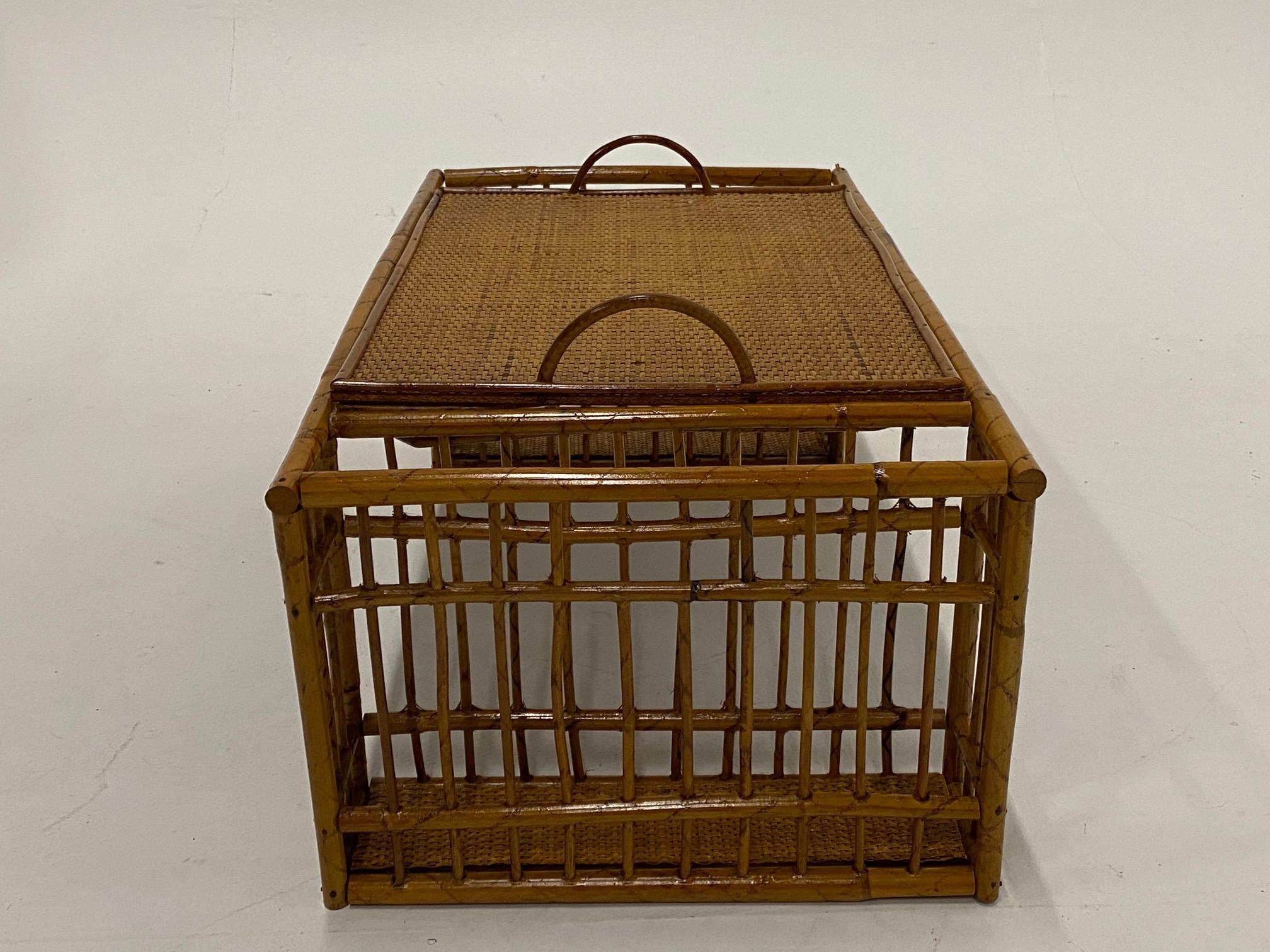 Breakfast in Bed Vintage Bamboo and Rattan Serving Tray 2