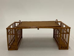 Frühstück im Bett Serviertablett aus Bambus und Rattan im Vintage-Stil