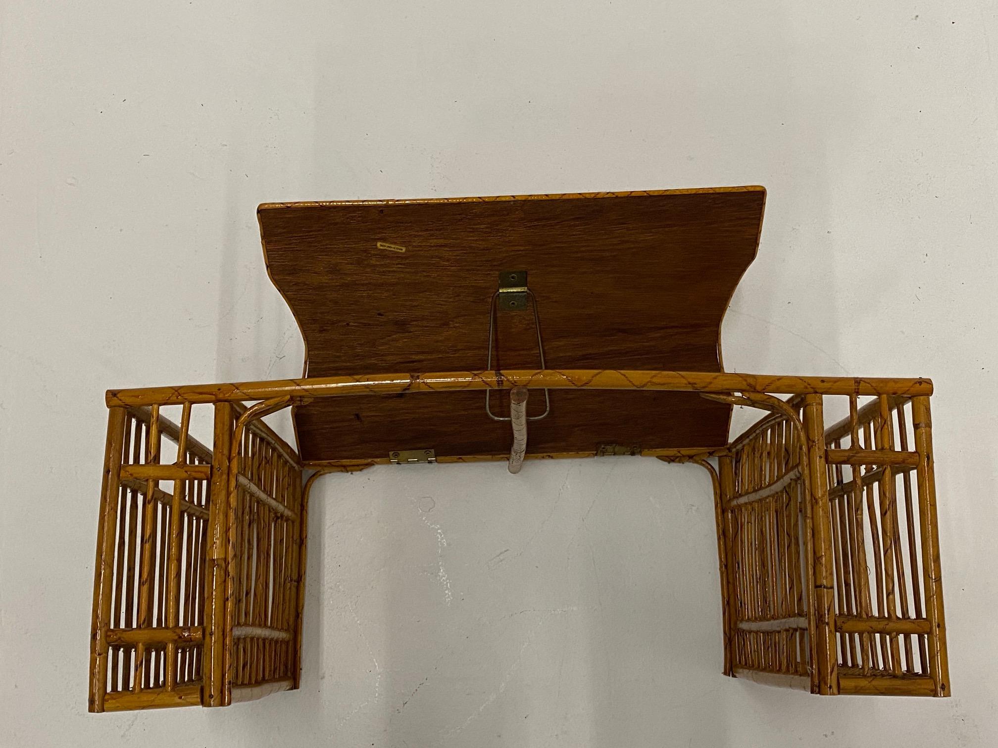 Indonesian Breakfast in Bed Vintage Bamboo and Rattan Serving Tray