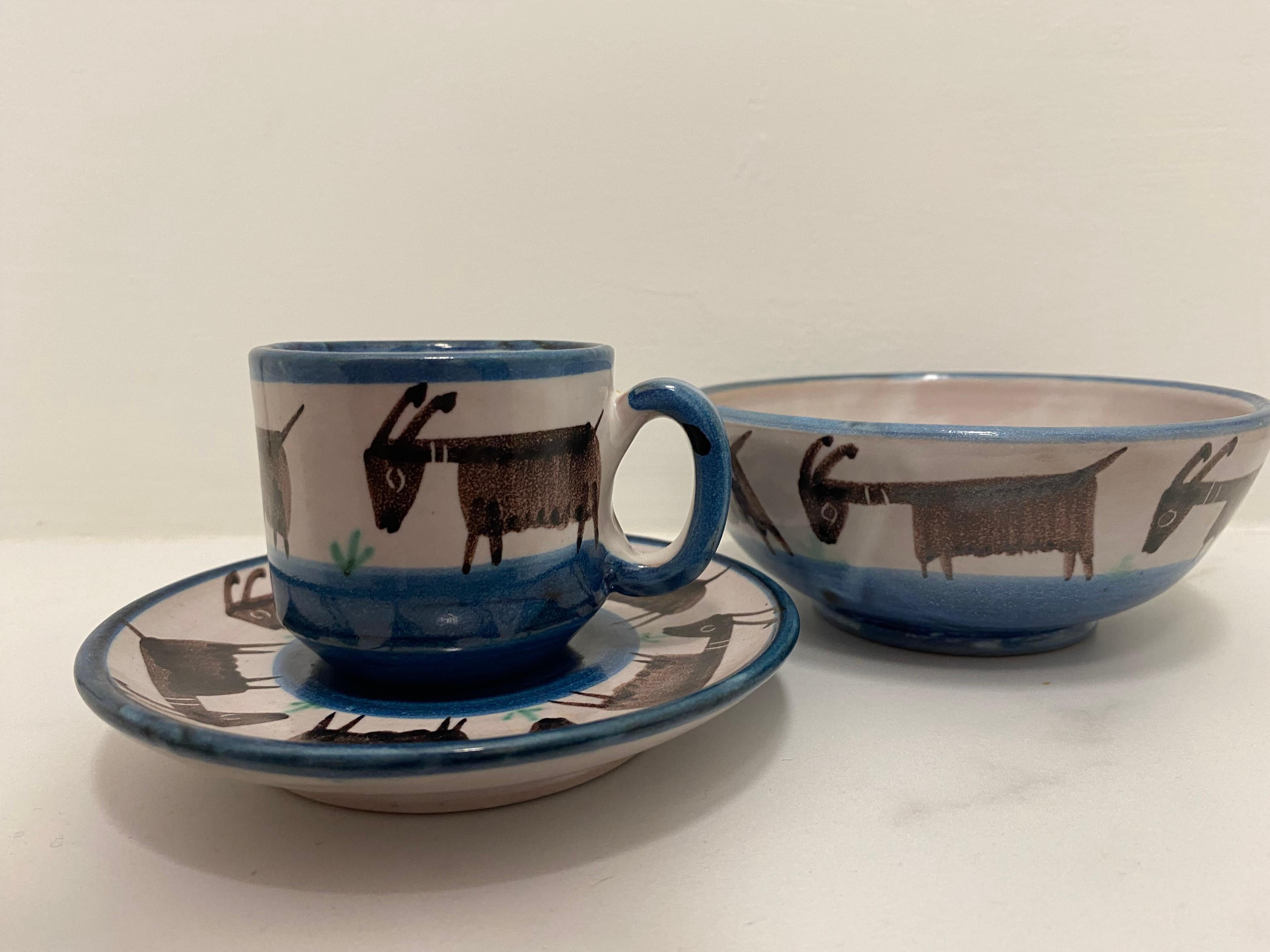Breakfast Set by Vincenzo Pinto Vietri Italy en Bueno estado para la venta en Waddinxveen, ZH