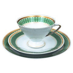 Breakfast Set, Cup and Saucer and Plate, Schierholz Plaue, Germany