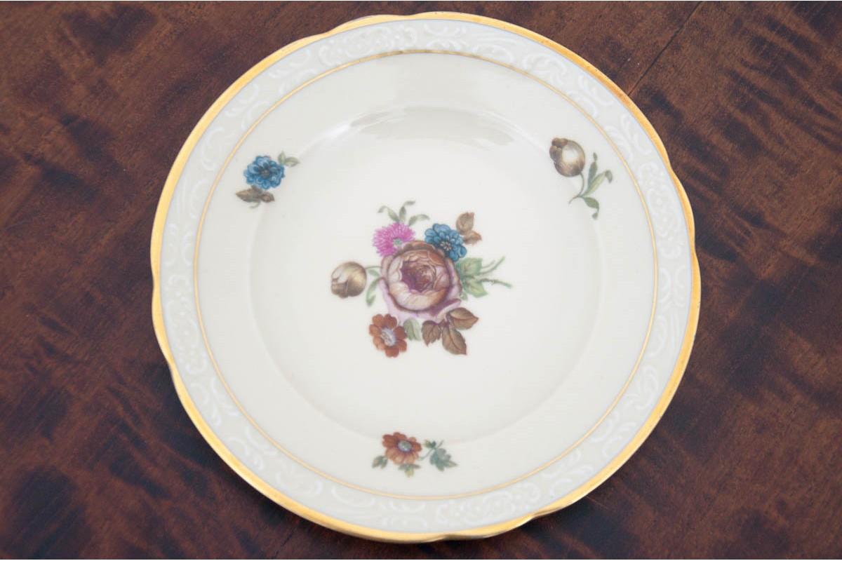 Neoclassical Breakfast Set Cup with Saucer and Plate, Damaged For Sale