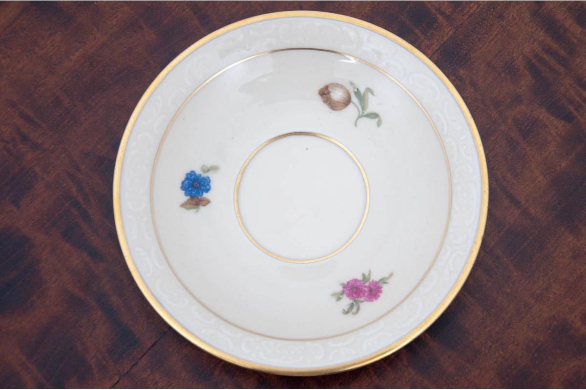 Danish Breakfast Set Cup with Saucer and Plate, Damaged For Sale