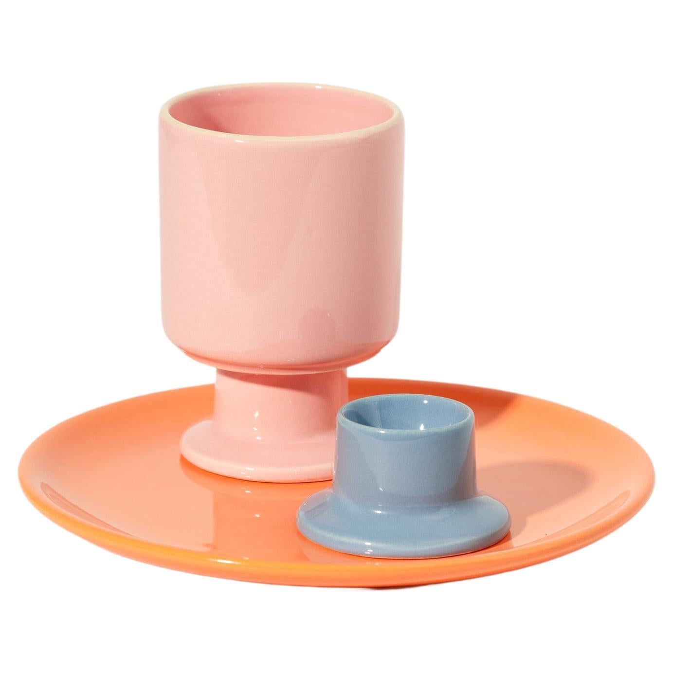 Set colazione III / piatto, tazza e portauovo di Malwina Konopacka