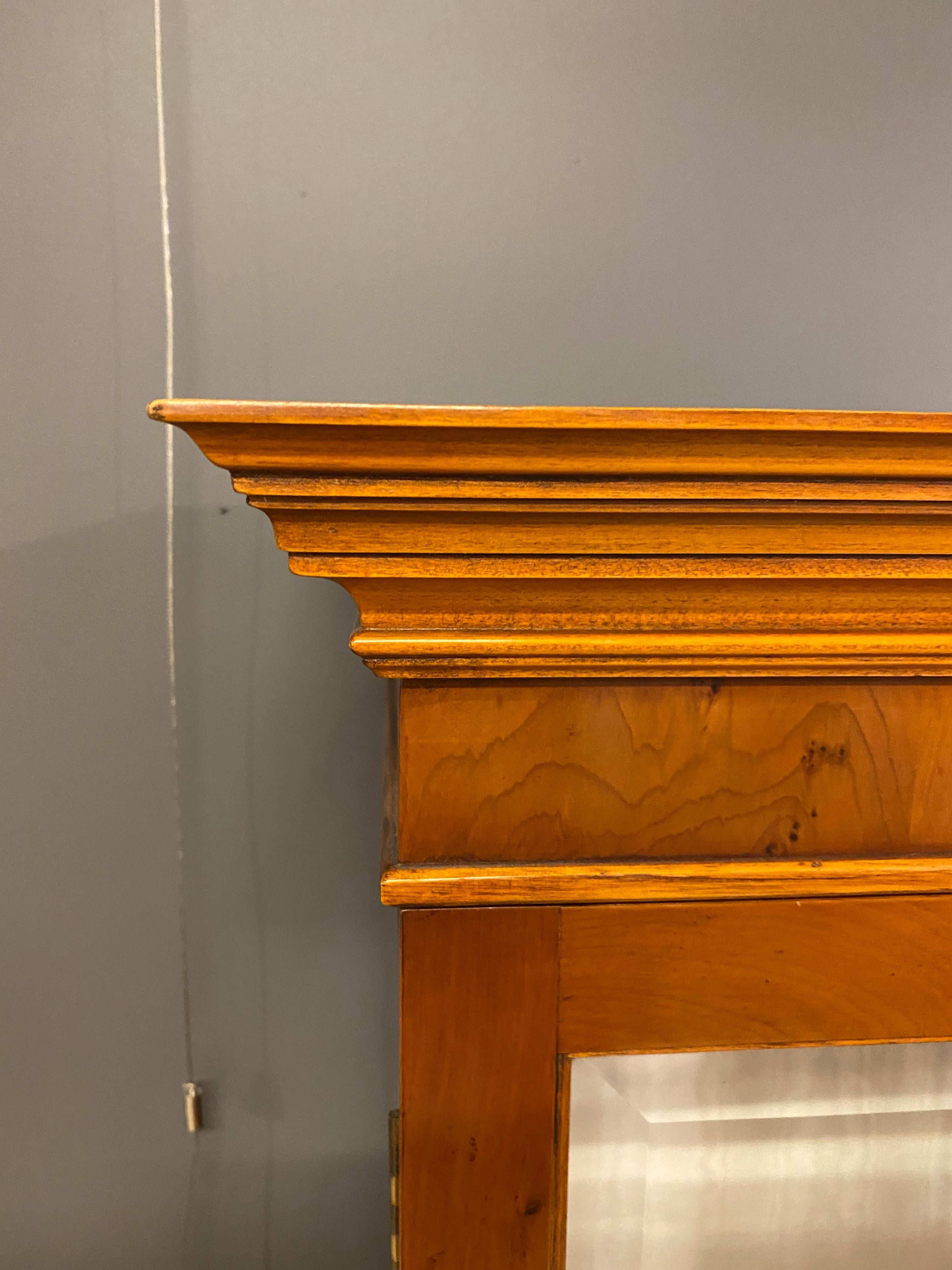 Breakfront Display Bookcase, Yew Wood, Georgian Styling, English, Bevel Glass 2