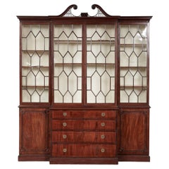 Breakfront Secretary Bookcase, circa 1785