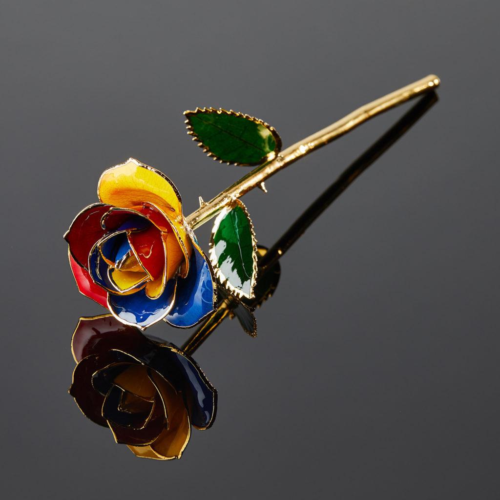 Meaning Behind The Rose. Our Breath of Armenia Eternal Rose bursts with the rich colors of the Armenian flag, which represents the strength and vibrancy of the Armenian culture. Its robust presentation and bold markings will touch the heart of