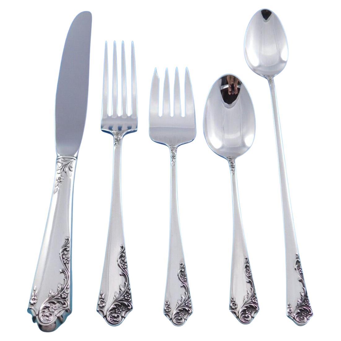 Breath of Spring II by Amston Sterling Silver Flatware Set Service 45 Pieces