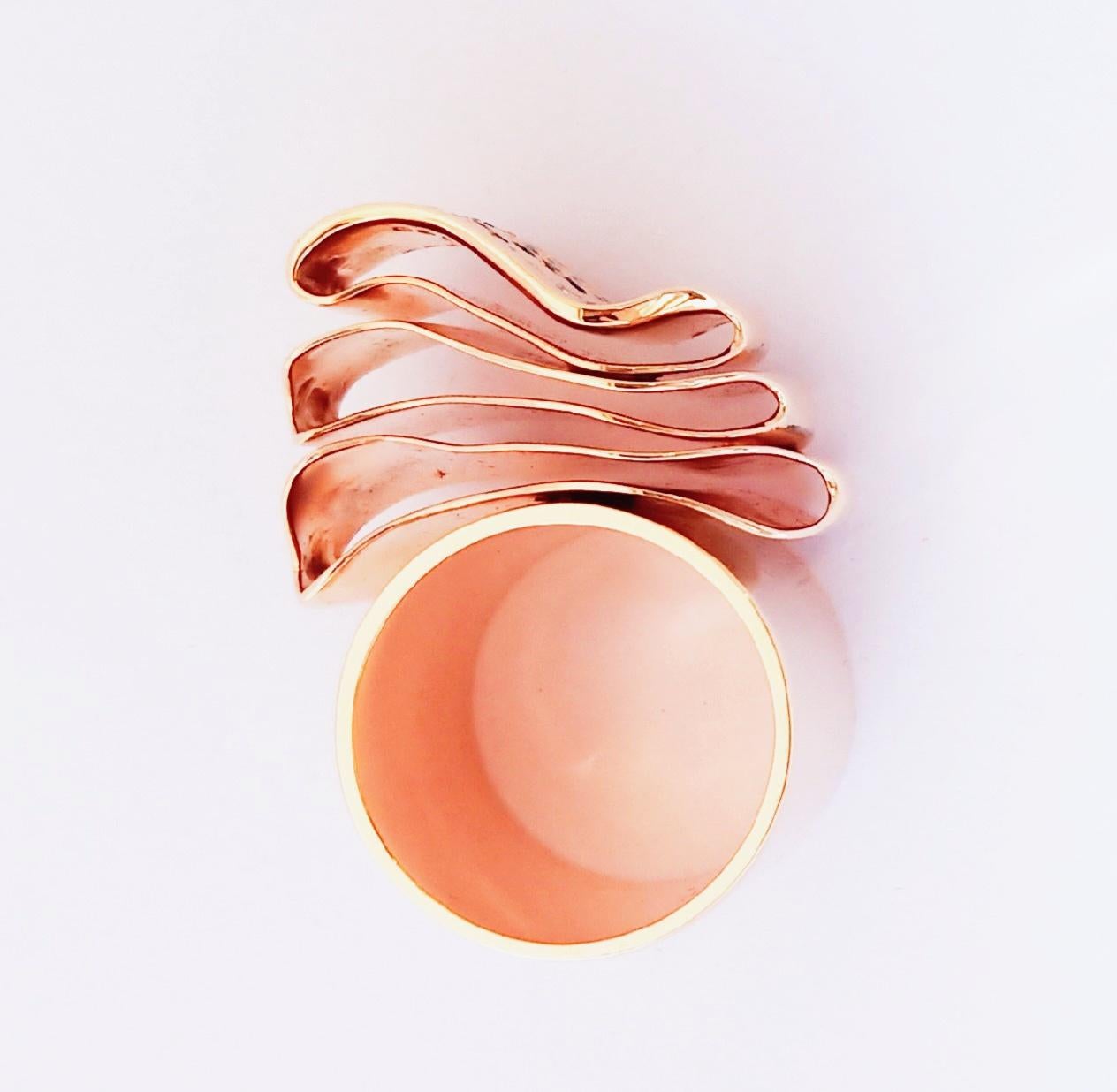 Articulate Your One of a Kind with Contemporary Diamond Rose Gold Fashion Ring For Sale 8