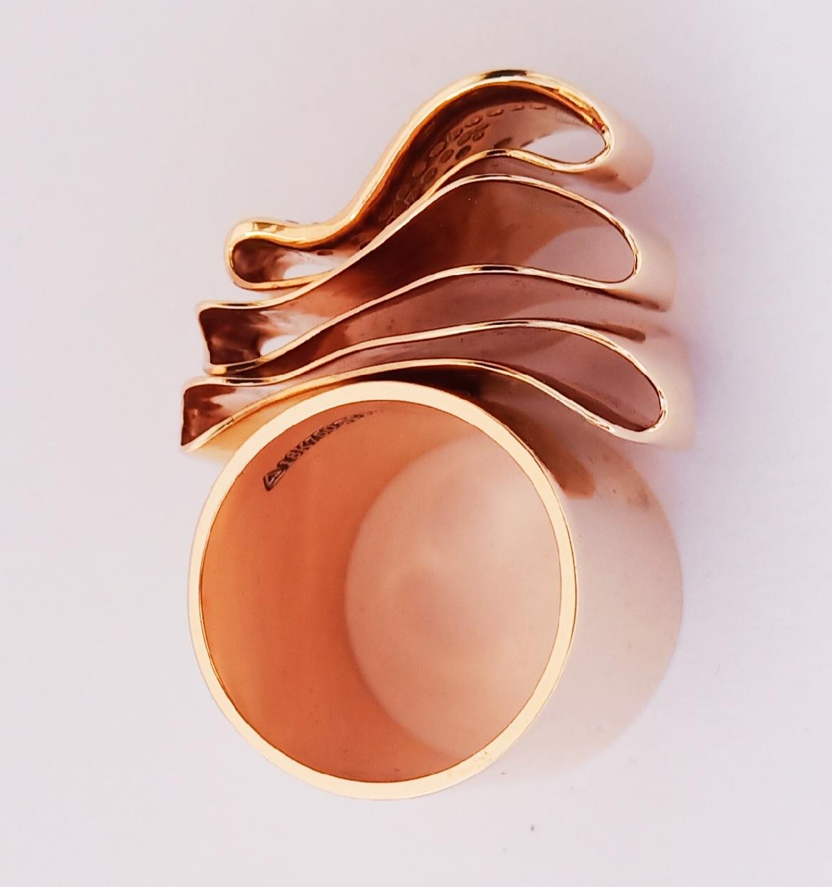 Articulate Your One of a Kind with Contemporary Diamond Rose Gold Fashion Ring For Sale 4
