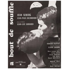Vintage Breathless R1980s French Petite Film Poster
