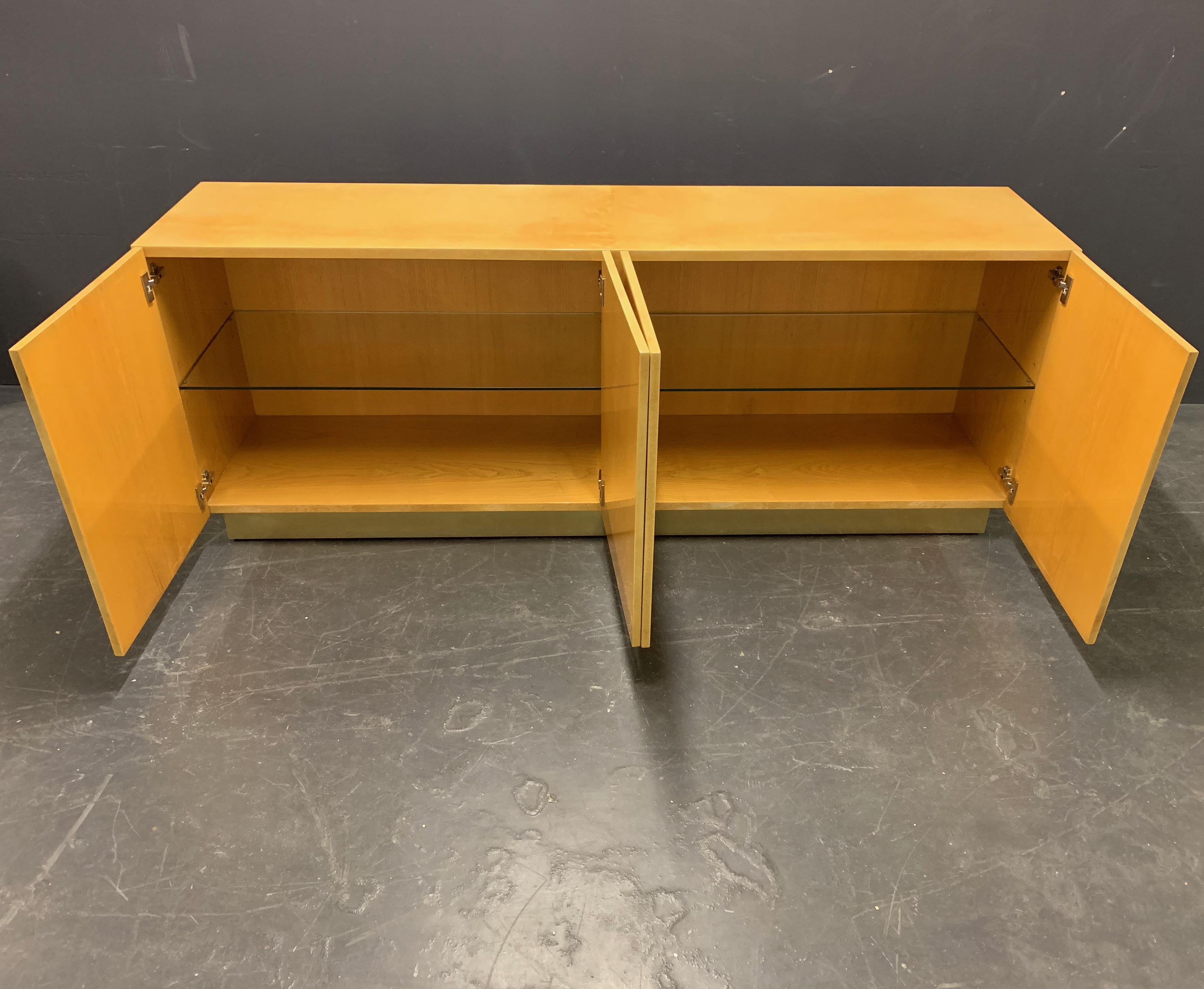 Breathtaking Aldo Tura Sideboard or Room Divider with Real Back For Sale 2