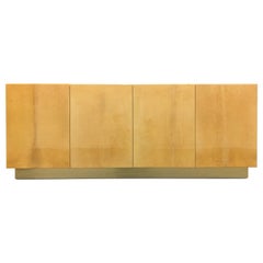 Breathtaking Aldo Tura Sideboard or Room Divider with Real Back