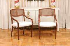 Set mozzafiato di 12 sedie da pranzo in canna di noce ALL ARMS di Barney Flagg