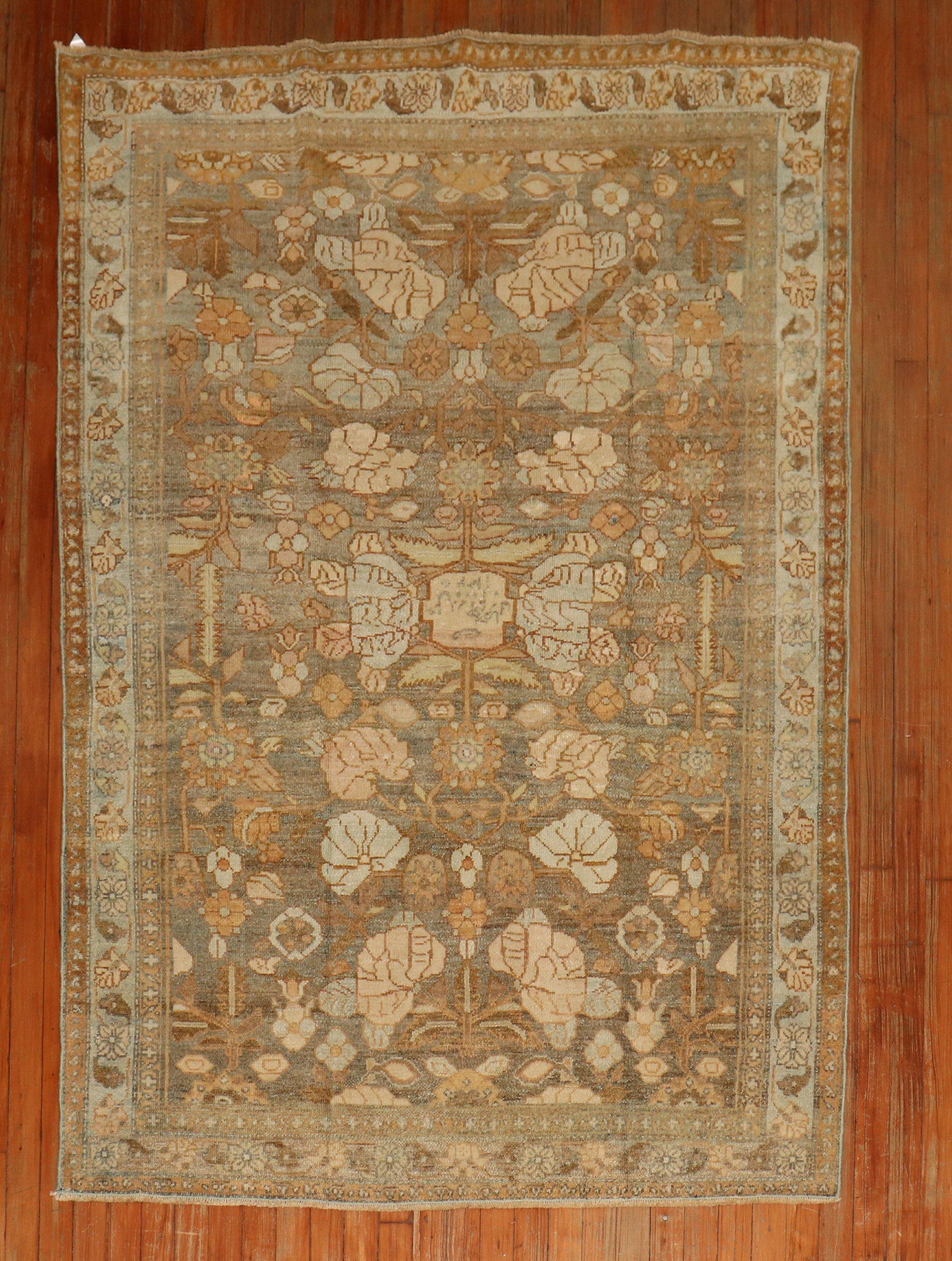 Hand-Knotted  Breathtaking Antique Persian Malayer Rug For Sale