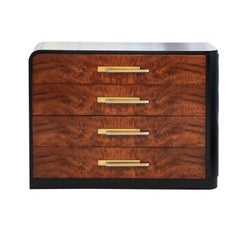 Atemberaubende Art-Déco-Kommode von Donald Deskey mit einzigartiger Hardware, um 1935