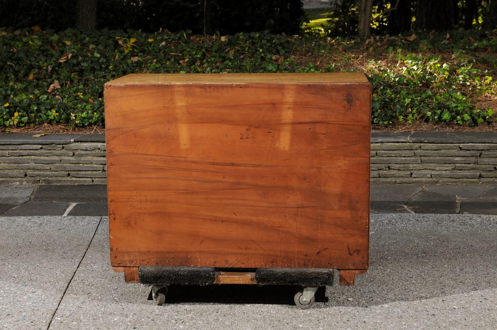 Breathtaking Art Deco Commode in Birdseye Maple and Madagascar Rosewood, 1925 6