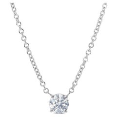 Brilliance à couper le souffle : collier de diamants ronds brillants 0,7 carat D VVS2