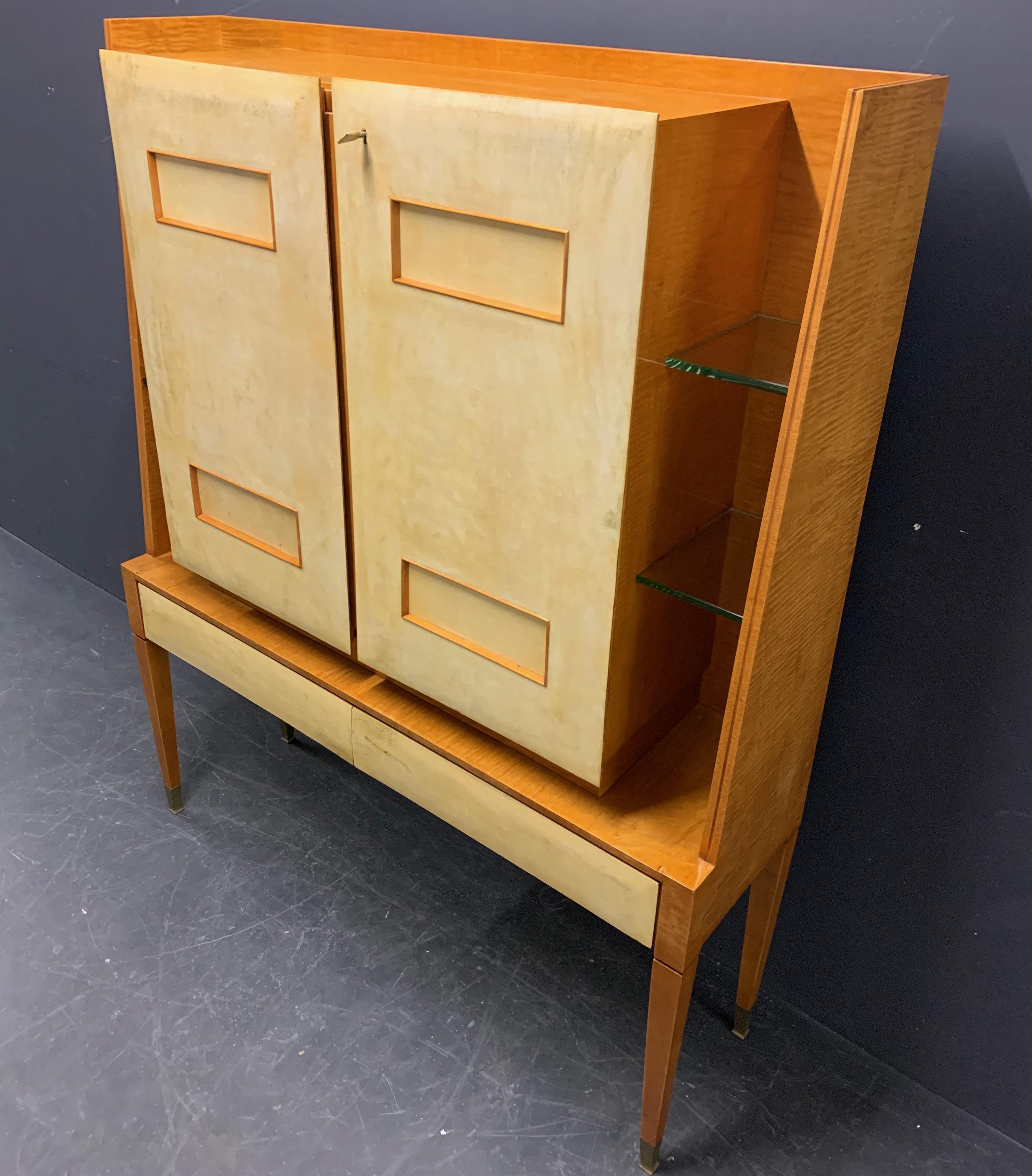 Breathtaking Cabinet or Bar Attributed to Andre Arbus For Sale 9