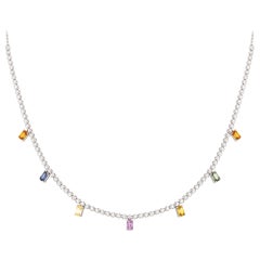 Breathtaking Diamond 18 Karat Rose Gold Necklace for Her