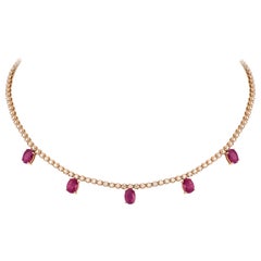 Breathtaking Diamond 18 Karat Rose Gold Necklace for Her