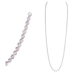 Breathtaking Diamond 18 Karat White Gold Necklace for Her