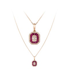 Breathtaking Diamond 18k Rose Gold Necklace for Her