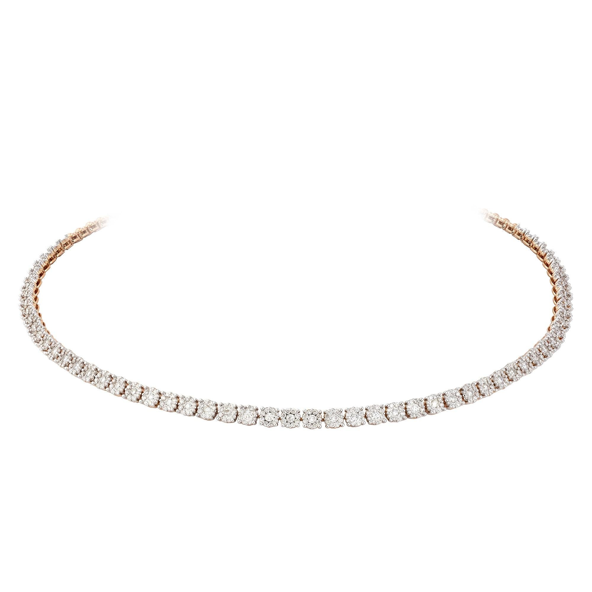 COLLANA Oro rosa 18 carati Diamante 4,17 carati/504 pezzi
