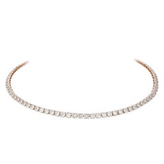 Collana mozzafiato con diamanti in oro rosa 18k per lei