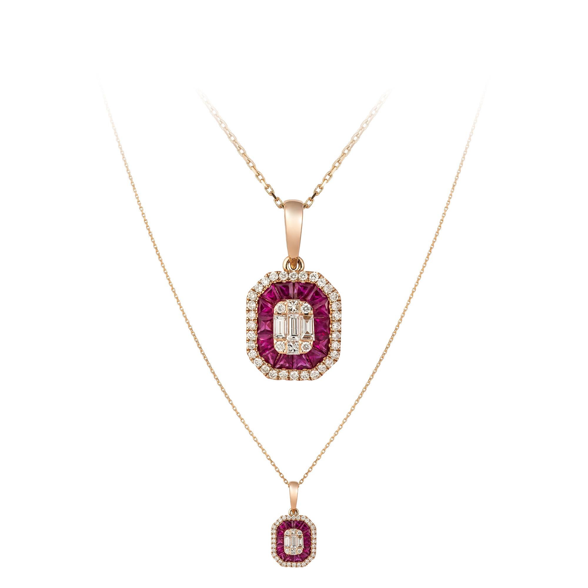 Breathtaking Diamond 18k Rose Gold Necklace for Her In New Condition For Sale In Montreux, CH