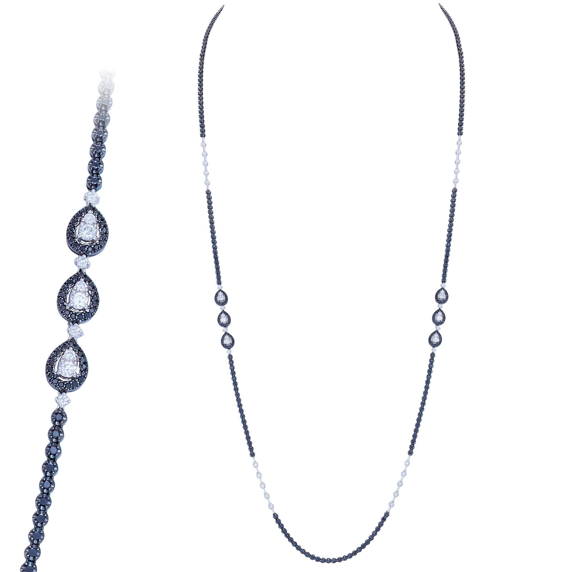 Collana mozzafiato in oro bianco 18 carati con diamanti per lei In condizioni Nuovo in vendita a Genève, GE