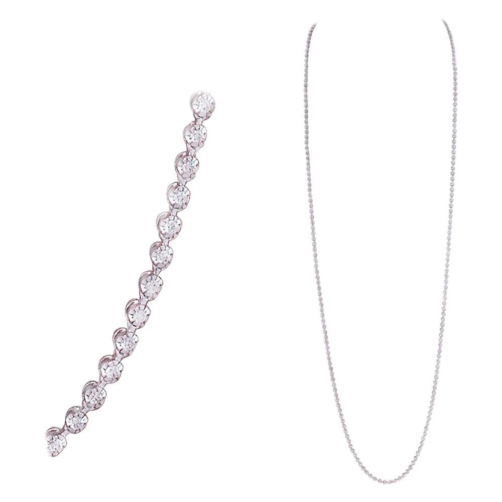 Breathtaking Diamond 18k White Gold Necklace for Her