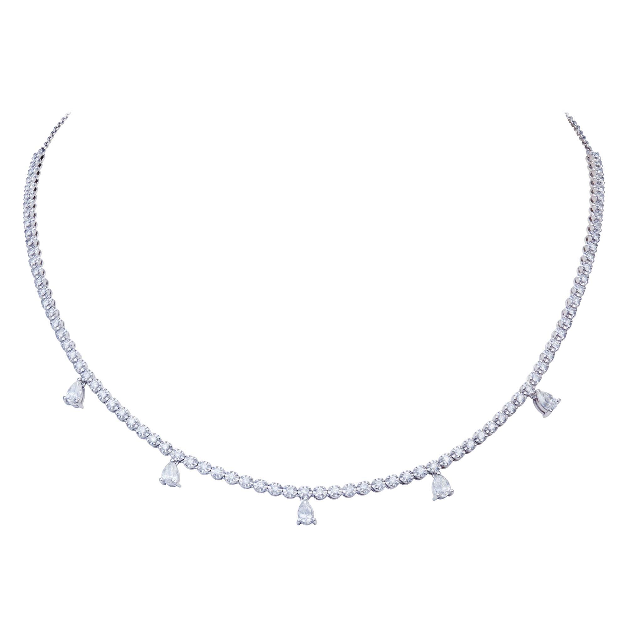 Breathtaking Multi Sapphire Diamond 18 Karat Rose Gold Necklace for Her ...