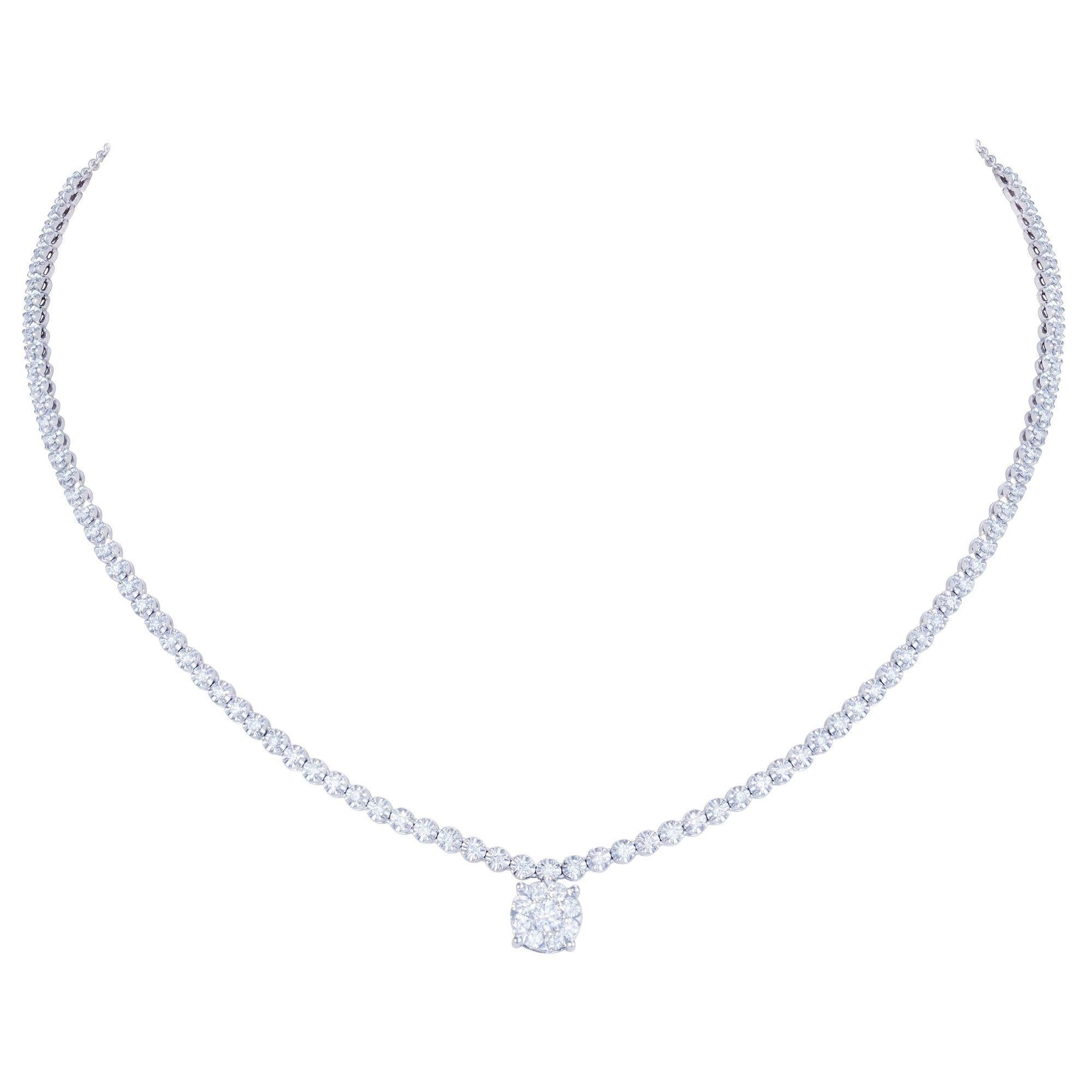 Breathtaking Diamond 18K White Gold Necklace for Her